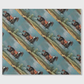 Papier Cadeau L'élevage du Cheval Piebald "Cehero" (Plat)