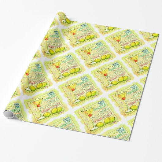 PAPIER CADEAU Lemon Drop (Déroulé)