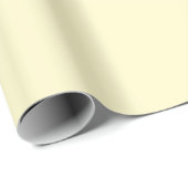 Papier Cadeau Lémon moderne jaune clair couleur uni (Coin rond)