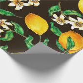Papier Cadeau Lemon Seamless Pattern hand painted in watercolor (Coin)