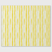 Papier Cadeau Lemon Yellow White Stripes Birthday (Plat)