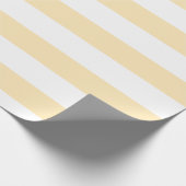 Papier Cadeau Lémonade et blanc Large horizontalement strié (Coin)