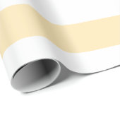 Papier Cadeau Lémonade et blanc Large horizontalement strié (Coin rond)