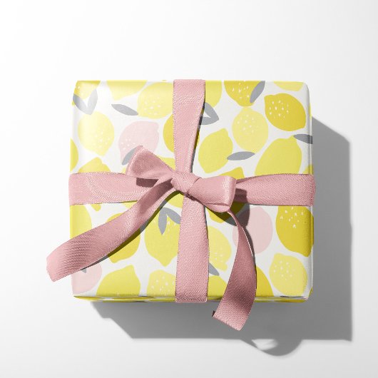 Papier Cadeau Lemonade rose par Origami Prints