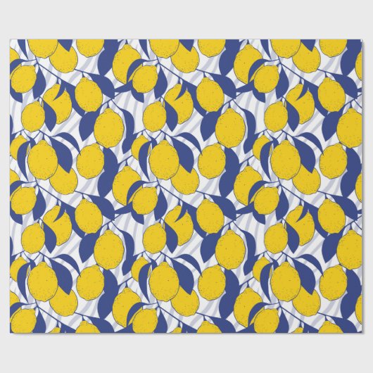 Papier Cadeau Lemons Pattern (Plat)