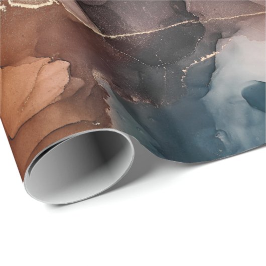 Papier Cadeau L'encre d'alcool est translucide. multicolo Abstra (Coin rond)