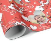 Papier Cadeau L'enfant d'Elmo Valentine (Coin rond)