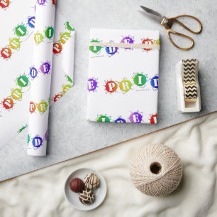 Papier Cadeau L'enseigne de fierté aux couleurs de l'arc-en-ciel