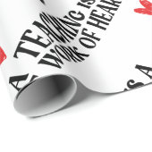 Papier Cadeau L'enseignement est un travail de coeur (Coin rond)