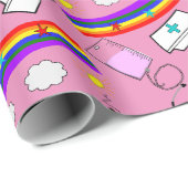 Papier Cadeau L'enveloppe de cadeau d'infirmière de pédiatrie (Coin rond)