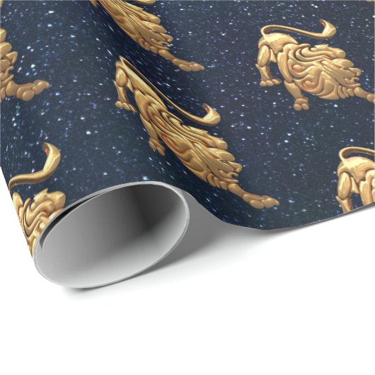 Papier Cadeau Leo Zodiac (Coin rond)