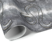 Papier Cadeau Leo Zodiac Connexion Grunge Décor Distressed (Coin rond)