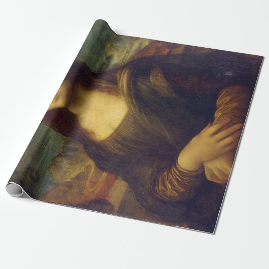 Papier Cadeau Leonardo da Vinci iconique Mona Lisa (Déroulé)