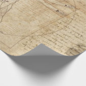 Papier Cadeau Leonardo Da Vinci L'Homme Vitruvien (Coin)