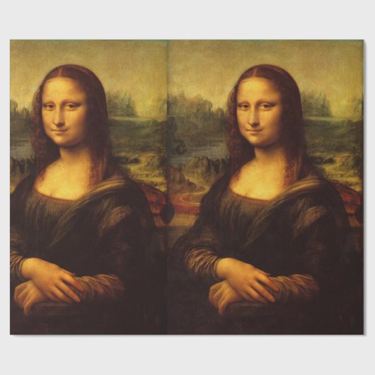 Papier Cadeau Leonardo Da Vinci Mona Lisa Peinture d'Art (Plat)
