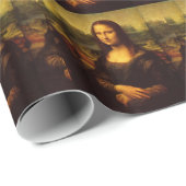 Papier Cadeau Leonardo Da Vinci Mona Lisa Peinture d'Art (Coin rond)