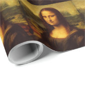 Papier Cadeau Leonardo Da Vinci Mona Lisa Peinture d'Art (Coin rond)