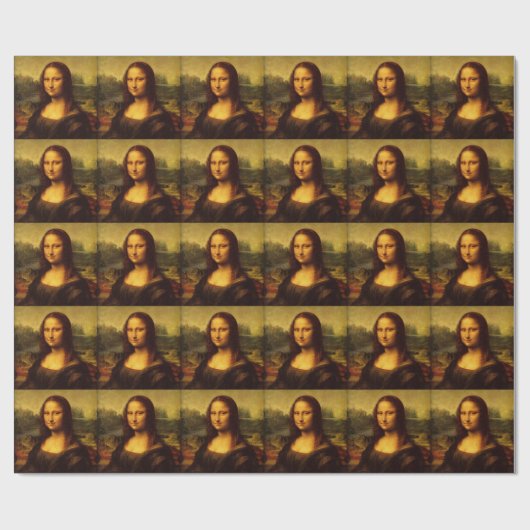 Papier Cadeau Leonardo Da Vinci Mona Lisa Peinture d'Art (Plat)