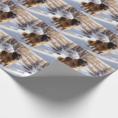 Papier Cadeau Leonberger Laissez-le neiger Noël (Coin)