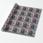 Papier Cadeau Leonberger Père Noël<br><div class="desc">papier d'emballage adorable de Leonberger Père Noël</div>