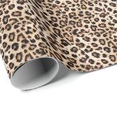 Papier Cadeau Leopard Design Motif : Wild Elegance. (Coin rond)