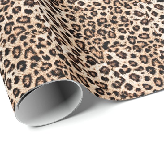 Papier Cadeau Leopard Design Motif : Wild Elegance. (Coin rond)
