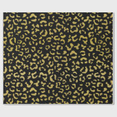 Papier Cadeau Leopard d'or, Parties scintillant d'or, Motif de l (Plat)