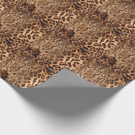 Papier Cadeau Leopard Elegance : Un Motif de fourrure intemporel (Coin)
