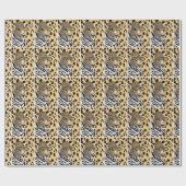 Papier Cadeau Leopard et Zebra Stripes Art Abstrait (Plat)