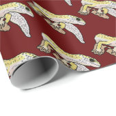 Papier Cadeau Leopard Gecko (Coin rond)