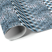 Papier Cadeau Léopard Géométrique, Design de peau animale. (Coin rond)