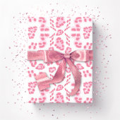 Papier Cadeau Leopard Ikat in Pink