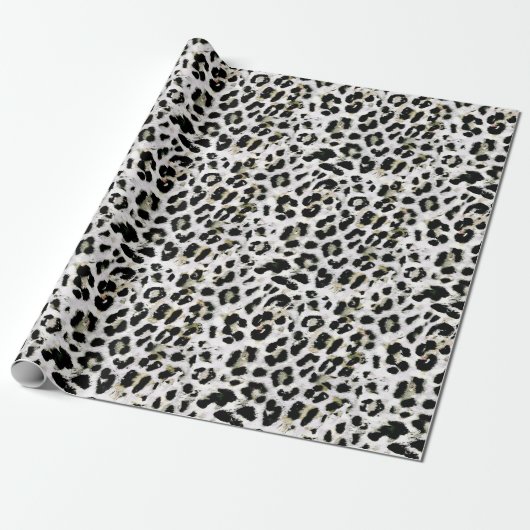 Papier Cadeau Leopard - imprimé tacheté animal (Déroulé)
