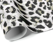 Papier Cadeau Leopard - imprimé tacheté animal (Coin rond)