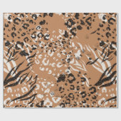 Papier Cadeau Léopard moderne. Motif. Arrière-Plan. La nature sa (Plat)