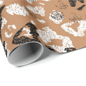 Papier Cadeau Léopard moderne. Motif. Arrière-Plan. La nature sa (Coin rond)