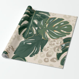 Papier Cadeau Leopard motif, poster de animal design transparent