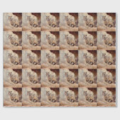 Papier Cadeau léopard nébuleux image nature faune exotique (Plat)