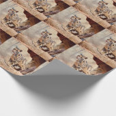 Papier Cadeau léopard nébuleux image nature faune exotique (Coin)