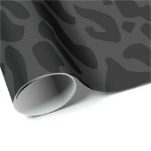 Papier Cadeau léopard noir (Coin rond)