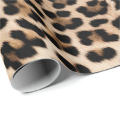 Papier Cadeau Léopard noir Brown crémeux (Coin rond)