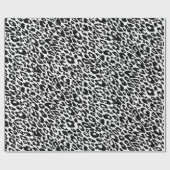 Papier Cadeau Leopard noir et blanc (Plat)