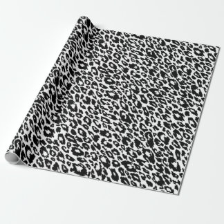 Papier Cadeau Leopard noir et blanc