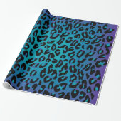Papier Cadeau Leopard Poster de animal élégant violet Ombre (Déroulé)