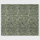 Papier Cadeau Leopard, poster de animal vert (Plat)