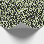Papier Cadeau Leopard, poster de animal vert (Coin)