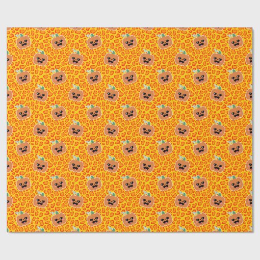 Papier Cadeau Leopard print Halloween pattern (Plat)