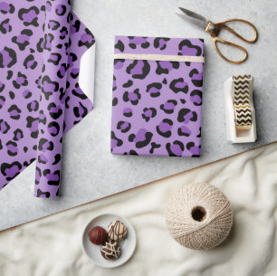 Papier Cadeau Leopard Print, Léopard Spots, Purple Leopard