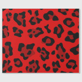 Papier Cadeau léopard rouge (Plat)
