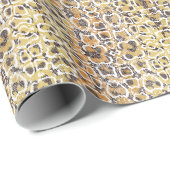 Papier Cadeau Léopard Snake Poster de animal Texture (Coin rond)